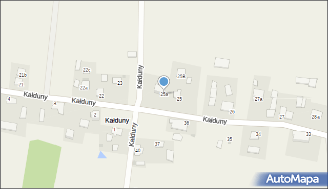 Kałduny, Kałduny, 25a, mapa Kałduny