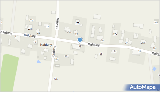 Kałduny, Kałduny, 36, mapa Kałduny