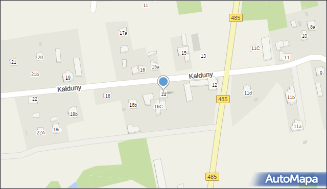 Kałduny, Kałduny, 14, mapa Kałduny