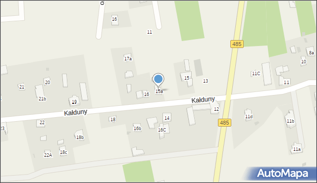 Kałduny, Kałduny, 15a, mapa Kałduny