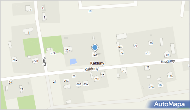 Kałduny, Kałduny, 24a, mapa Kałduny