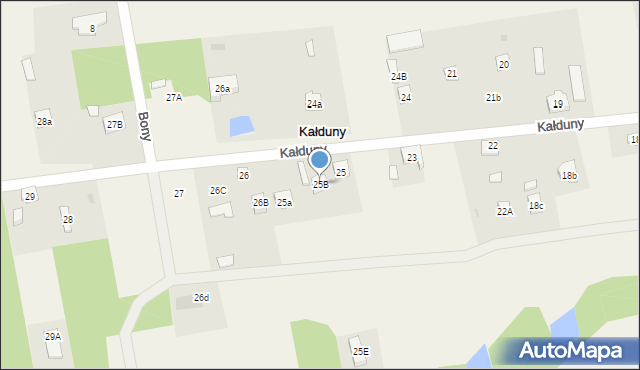 Kałduny, Kałduny, 25B, mapa Kałduny