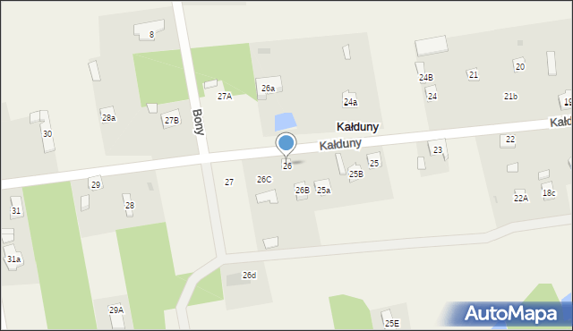 Kałduny, Kałduny, 26, mapa Kałduny