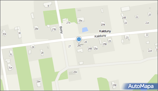 Kałduny, Kałduny, 26C, mapa Kałduny