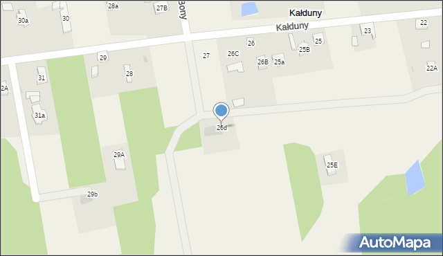 Kałduny, Kałduny, 26d, mapa Kałduny