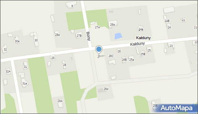 Kałduny, Kałduny, 27, mapa Kałduny