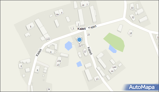 Kaleń, Kaleń, 11, mapa Kaleń