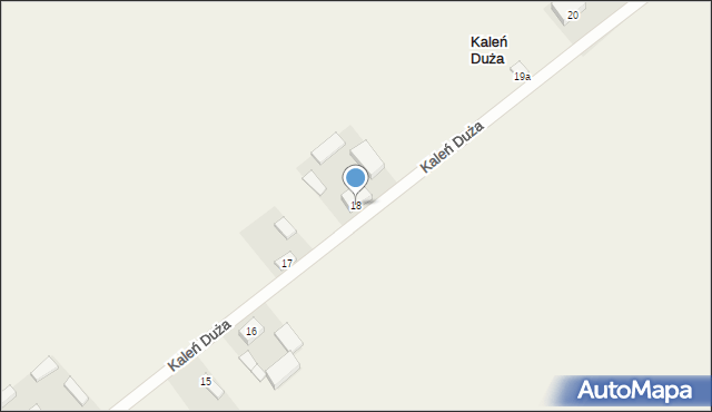 Kaleń Duża, Kaleń Duża, 18, mapa Kaleń Duża