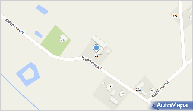 Kaleń Mała, Kaleń-Parcel, 22, mapa Kaleń Mała