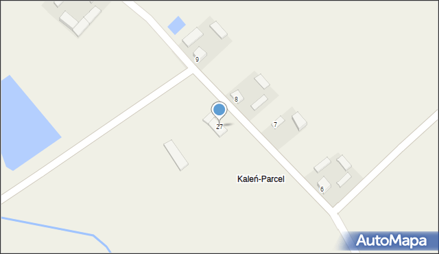 Kaleń Mała, Kaleń-Parcel, 27, mapa Kaleń Mała