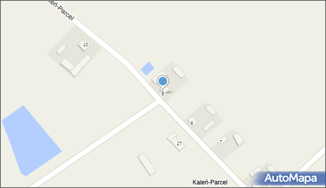 Kaleń Mała, Kaleń-Parcel, 9, mapa Kaleń Mała