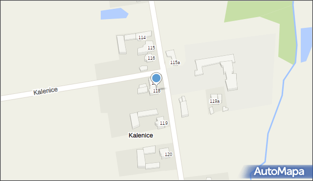 Kalenice, Kalenice, 118, mapa Kalenice