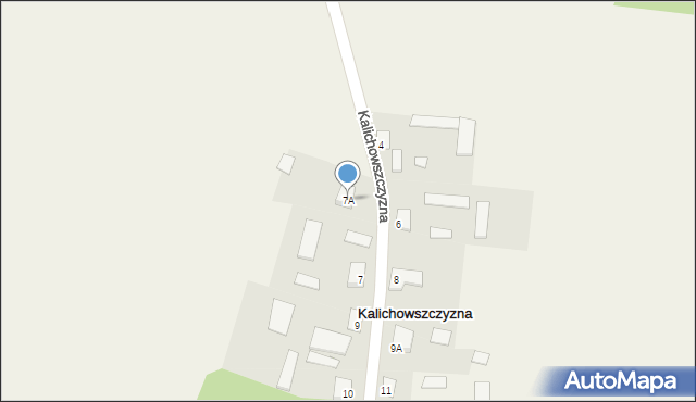 Kalichowszczyzna, Kalichowszczyzna, 7A, mapa Kalichowszczyzna