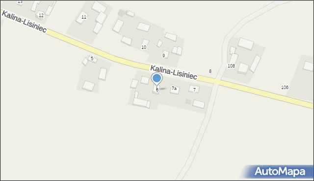 Kalina-Lisiniec, Kalina-Lisiniec, 6, mapa Kalina-Lisiniec