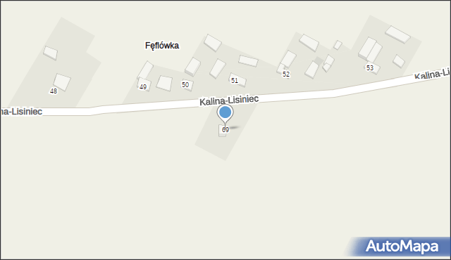 Kalina-Lisiniec, Kalina-Lisiniec, 69, mapa Kalina-Lisiniec