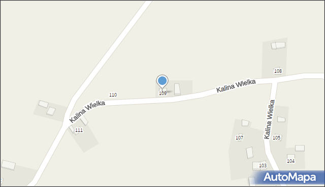 Kalina Wielka, Kalina Wielka, 109, mapa Kalina Wielka