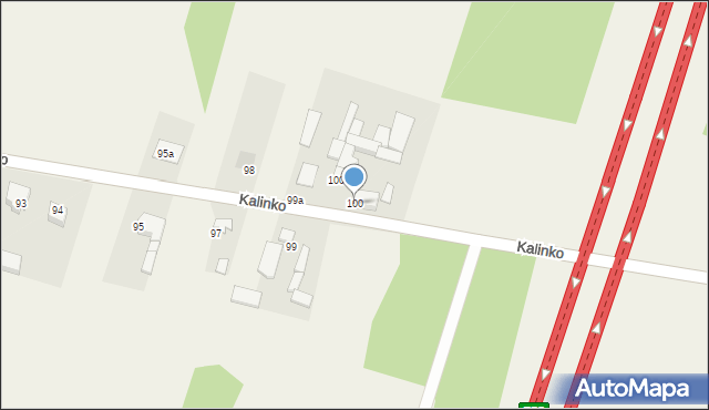 Kalinko, Kalinko, 100, mapa Kalinko