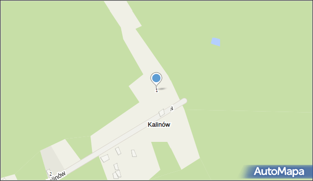 Kalinów, Kalinów, 1, mapa Kalinów