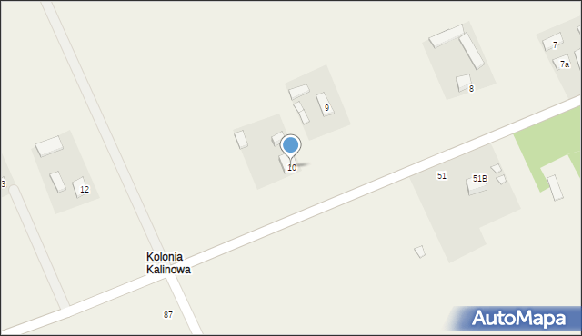 Kalinowa, Kalinowa, 10, mapa Kalinowa