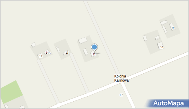 Kalinowa, Kalinowa, 12, mapa Kalinowa