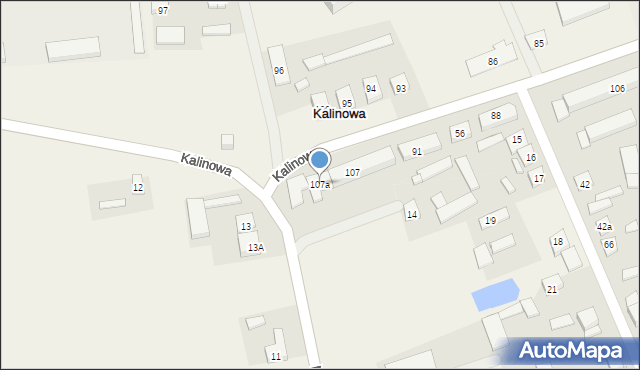 Kalinowa, Kalinowa, 107a, mapa Kalinowa