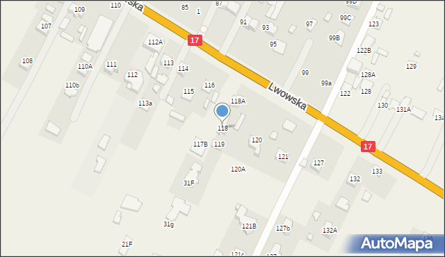 Kalinowice, Kalinowice, 118, mapa Kalinowice