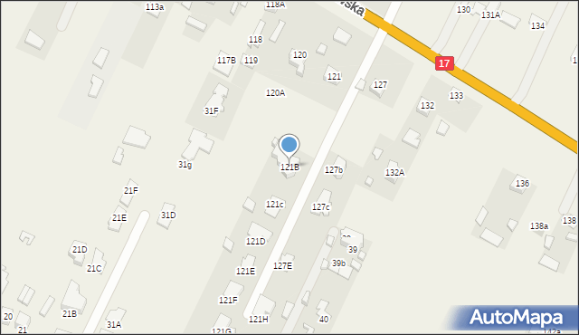 Kalinowice, Kalinowice, 121B, mapa Kalinowice