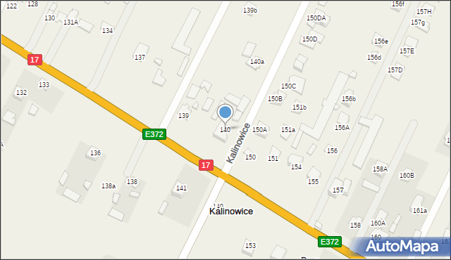 Kalinowice, Kalinowice, 140, mapa Kalinowice