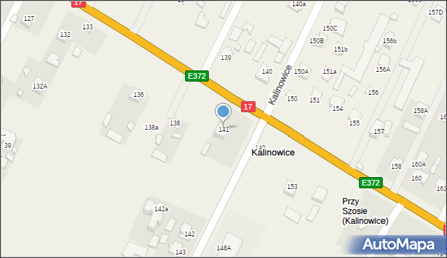 Kalinowice, Kalinowice, 141, mapa Kalinowice