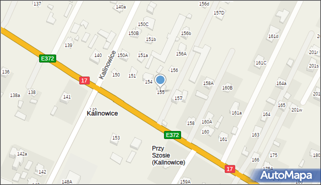 Kalinowice, Kalinowice, 155, mapa Kalinowice