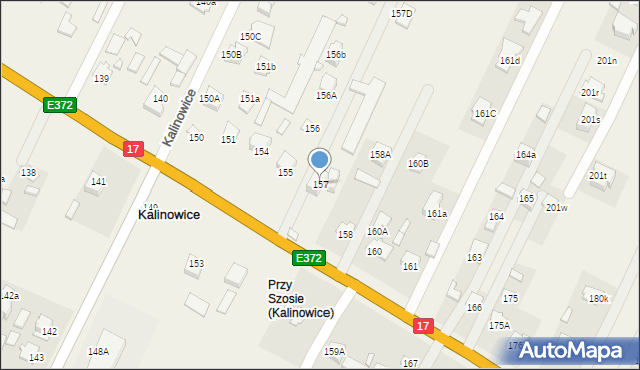 Kalinowice, Kalinowice, 157, mapa Kalinowice