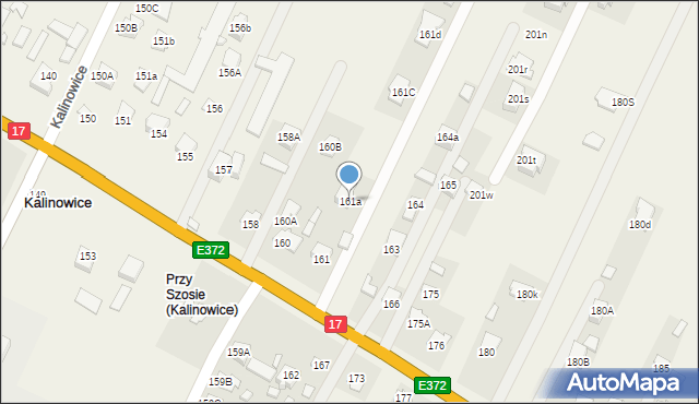 Kalinowice, Kalinowice, 161a, mapa Kalinowice