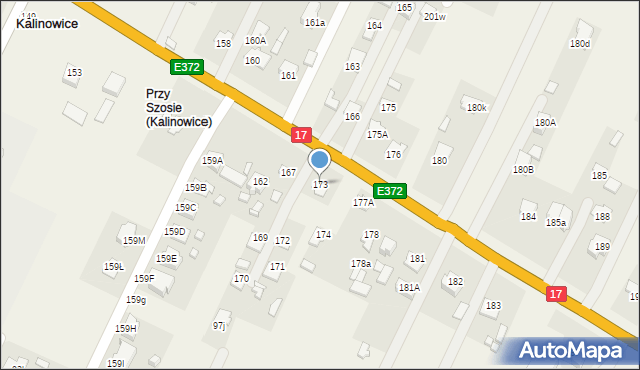 Kalinowice, Kalinowice, 173, mapa Kalinowice