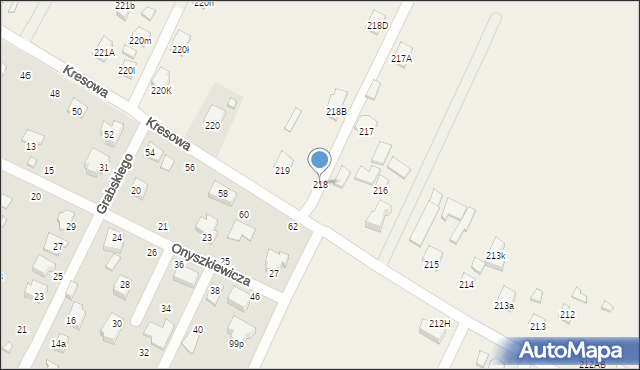 Kalinowice, Kalinowice, 218, mapa Kalinowice