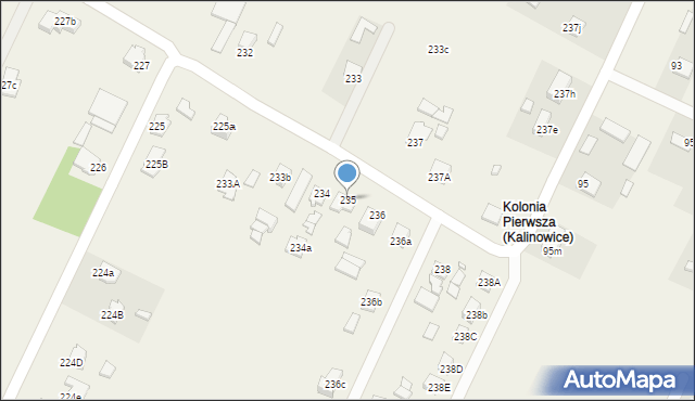 Kalinowice, Kalinowice, 235, mapa Kalinowice