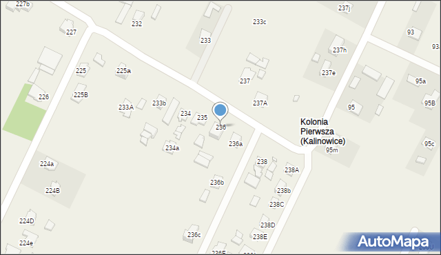 Kalinowice, Kalinowice, 236, mapa Kalinowice