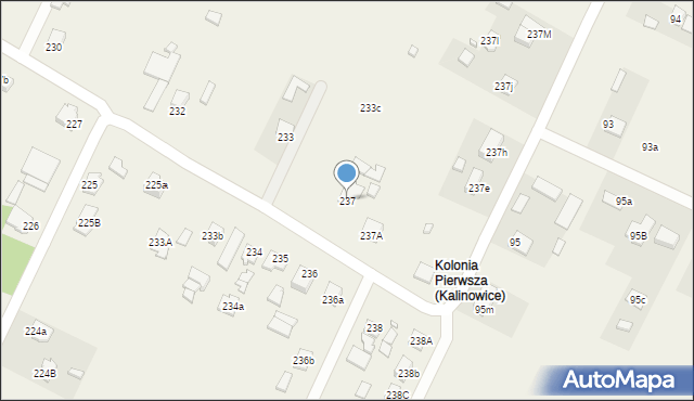 Kalinowice, Kalinowice, 237, mapa Kalinowice