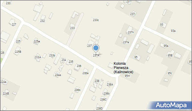 Kalinowice, Kalinowice, 237A, mapa Kalinowice