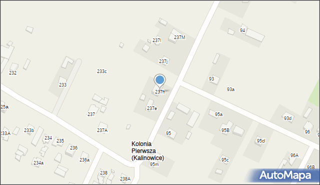 Kalinowice, Kalinowice, 237h, mapa Kalinowice