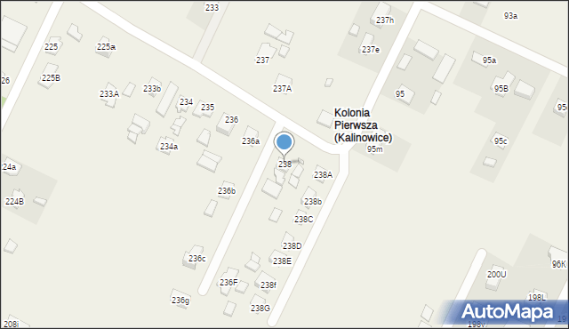 Kalinowice, Kalinowice, 238, mapa Kalinowice