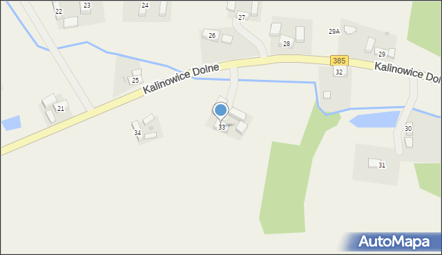 Kalinowice Dolne, Kalinowice Dolne, 33, mapa Kalinowice Dolne