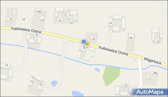 Kalinowice Dolne, Kalinowice Dolne, 72, mapa Kalinowice Dolne