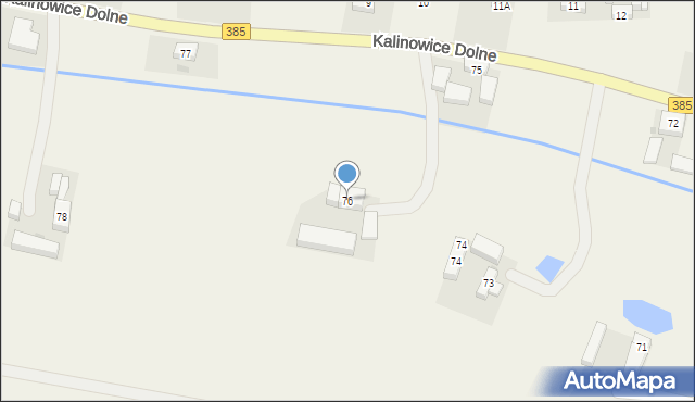 Kalinowice Dolne, Kalinowice Dolne, 76, mapa Kalinowice Dolne