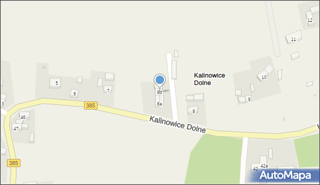 Kalinowice Dolne, Kalinowice Dolne, 8d, mapa Kalinowice Dolne