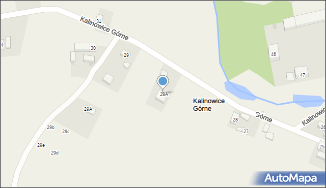 Kalinowice Górne, Kalinowice Górne, 28A, mapa Kalinowice Górne