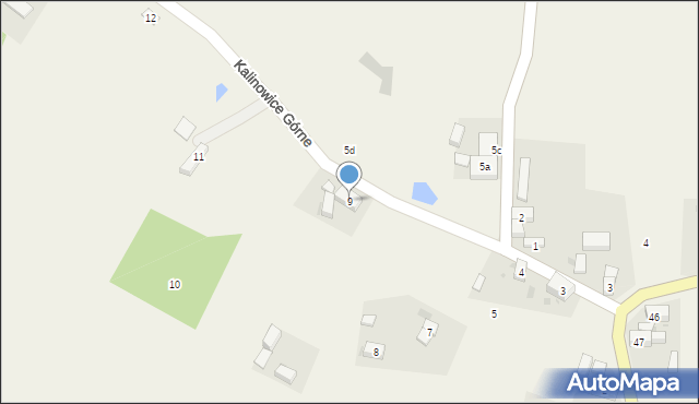 Kalinowice Górne, Kalinowice Górne, 9, mapa Kalinowice Górne