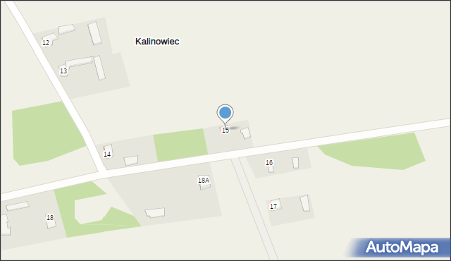 Kalinowiec, Kalinowiec, 15, mapa Kalinowiec