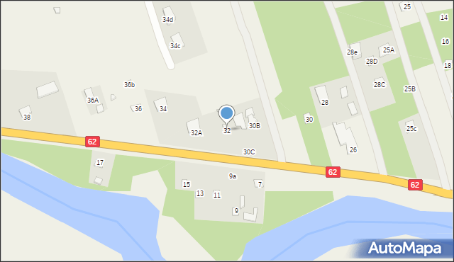 Kalinowiec, Kalinowiec, 32, mapa Kalinowiec