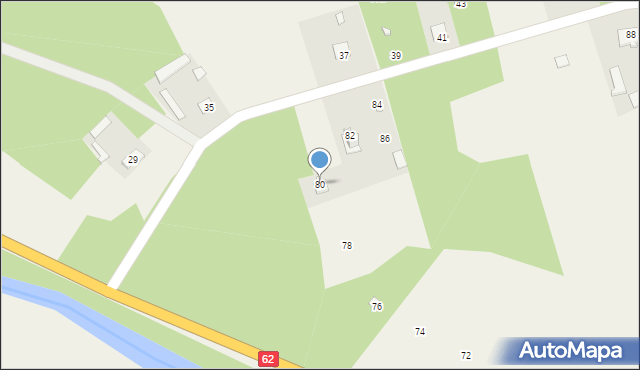 Kalinowiec, Kalinowiec, 80, mapa Kalinowiec