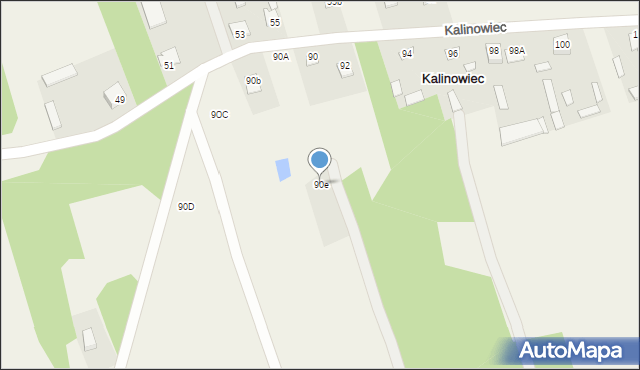 Kalinowiec, Kalinowiec, 90e, mapa Kalinowiec